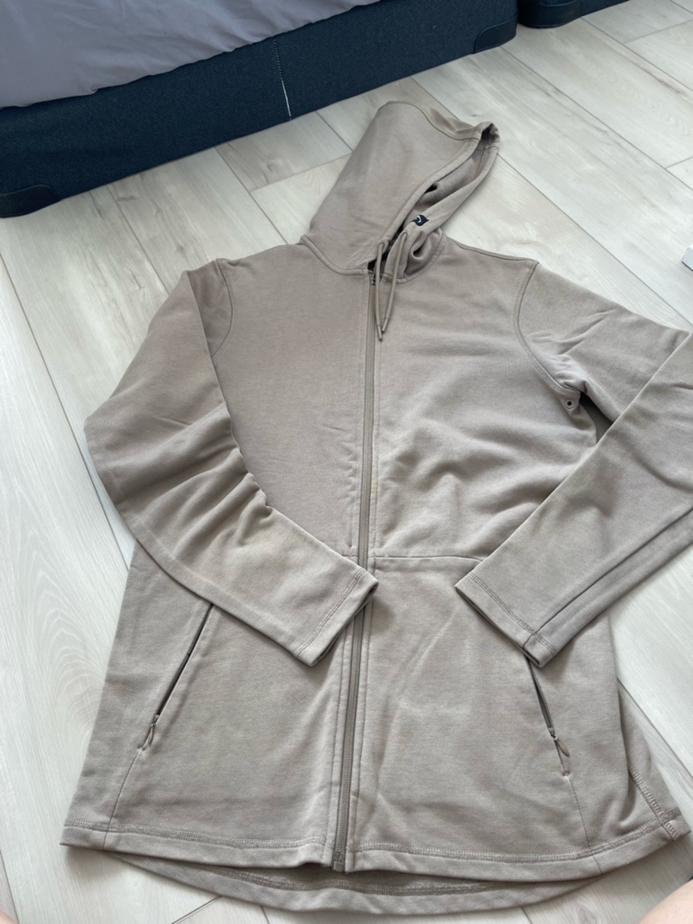 Gymshark Taupe Full-Zip Hoodie